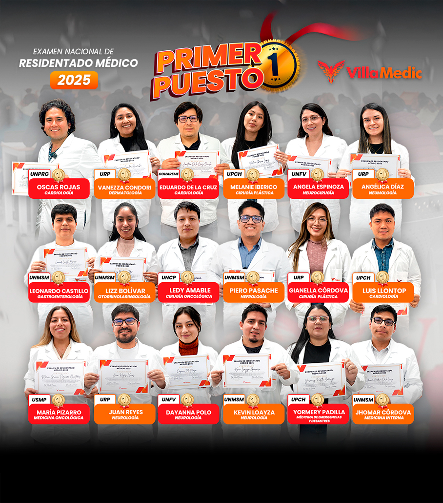 Primeros puestos Residentado Médico 2025 - VillaMedic
